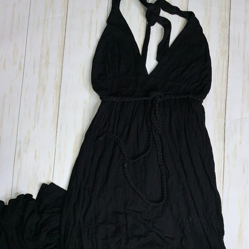 black maxi dress